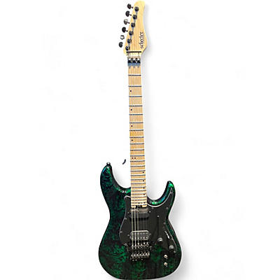 Used Schecter Guitar Research Sun Valley Super Shredder FR S Sustainiac Green Reign Solid Body Electric Guitar