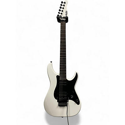 Used Schecter Guitar Research Sun Valley Super Shredder Floyd Rose Gloss White Solid Body Electric Guitar