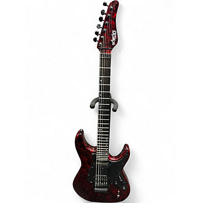 Used Schecter Guitar Research Sun Valley Super Shredder SVSS Red Reign Solid Body Electric Guitar