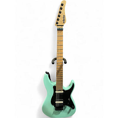 Used Schecter Guitar Research Sunn Valley Super Shredder Seafoam Green Solid Body Electric Guitar