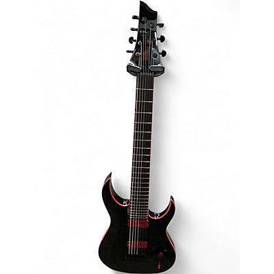 Used Schecter Guitar Research Sunset-7 ET Red Dawn Gloss Black Solid Body Electric Guitar