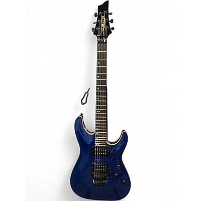 Used Schecter Guitar Research Sunset Classic II Floyd Rose BLACK OCEAN Solid Body Electric Guitar