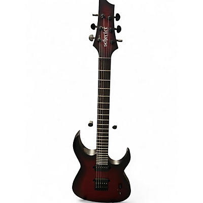 Used Schecter Guitar Research Sunset Extreme Scarlet Burst Red Solid Body Electric Guitar