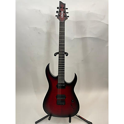 Schecter Guitar Research Used Schecter Guitar Research Sunset Extreme Scarlet Burst Solid Body Electric Guitar