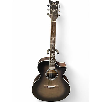 Used Schecter Guitar Research Synyster Gates 3701 Transparent Black Burst Satin Acoustic Electric Guitar