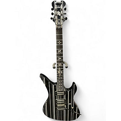Used Schecter Guitar Research Synyster Gates Signature Custom Black Pinstripe Solid Body Electric Guitar