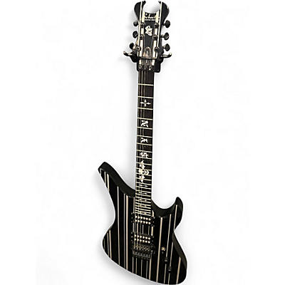 Used Schecter Guitar Research Synyster Gates Signature Custom Black and White Solid Body Electric Guitar