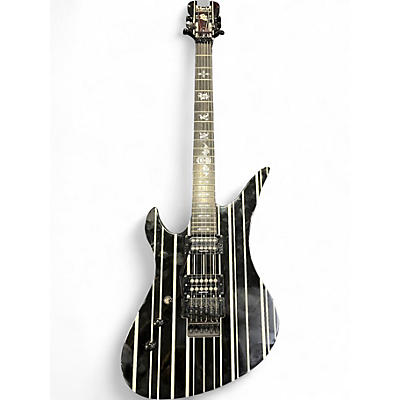 Used Schecter Guitar Research Synyster Gates Signature Custom Black and White Solid Body Electric Guitar