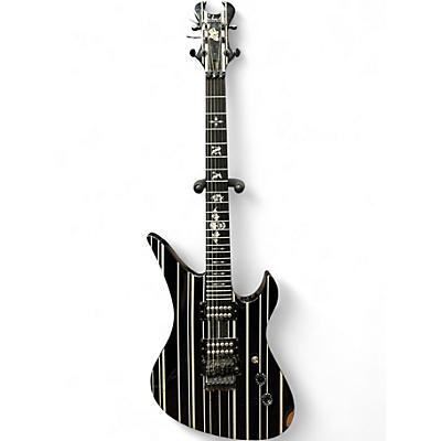 Used Schecter Guitar Research Synyster Gates Signature Custom Black and White Solid Body Electric Guitar