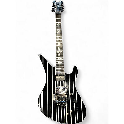 Used Schecter Guitar Research Synyster Gates Signature Custom S Black Pinstripes Solid Body Electric Guitar