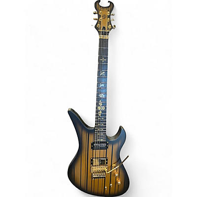 Schecter Guitar Research Used Schecter Guitar Research Synyster Gates Signature Custom S Black and Gold Solid Body Electric Guitar