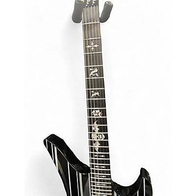 Used Schecter Guitar Research Synyster Gates Signature Custom S Black and White Solid Body Electric Guitar