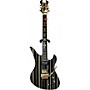 Used Schecter Guitar Research Synyster Gates Signature Custom S Black with Gold Pinstripes Solid Body Electric Guitar Black with Gold Pinstripes