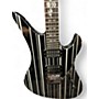 Used Schecter Guitar Research Synyster Gates Signature Custom S Black with Silver Pinstripes Solid Body Electric Guitar Black with Silver Pinstripes