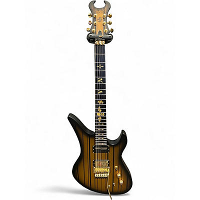 Used Schecter Guitar Research Synyster Gates Signature Custom S Satin Gold Burst Solid Body Electric Guitar