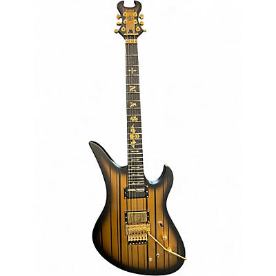 Used Schecter Guitar Research Synyster Gates Signature Custom S Satin Gold Burst Solid Body Electric Guitar