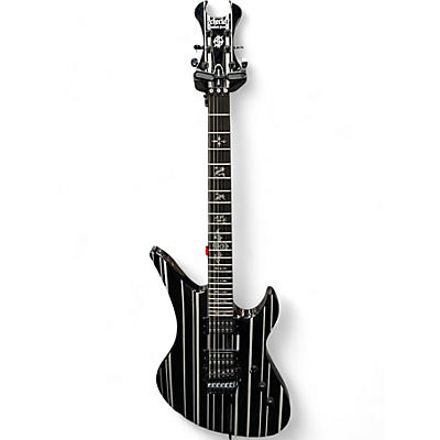 Used Schecter Guitar Research Synyster Gates Signature Custom S black pin stripes Solid Body Electric Guitar