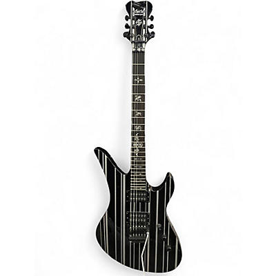 Used Schecter Guitar Research Synyster Gates Signature Standard Black and White Solid Body Electric Guitar