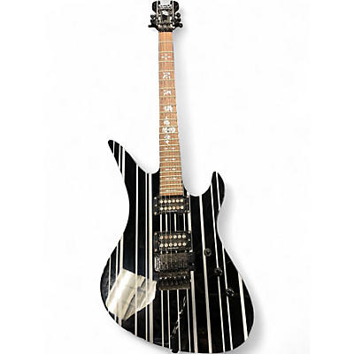 Used Schecter Guitar Research Synyster Gates Signature Standard Black with Silver Pinstripes Solid Body Electric Guitar