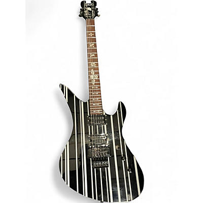 Used Schecter Guitar Research Synyster Gates Signature Standard Black with Silver Pinstripes Solid Body Electric Guitar