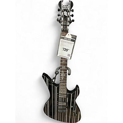 Used Schecter Guitar Research Synyster Gates Signature Standard PINSTRIPE BLACK Solid Body Electric Guitar