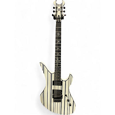 Used Schecter Guitar Research Synyster Gates Signature Standard White and black Solid Body Electric Guitar