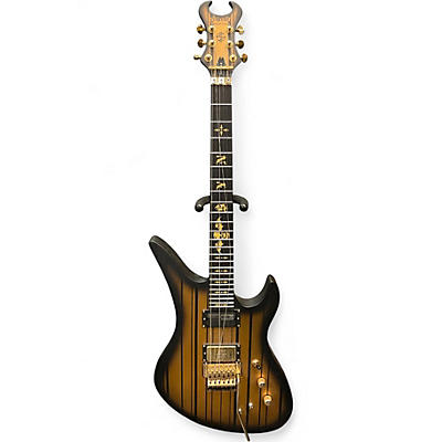 Used Schecter Guitar Research Synyster Gates Signature Synyster Custom-S Sustainiac Gold Solid Body Electric Guitar