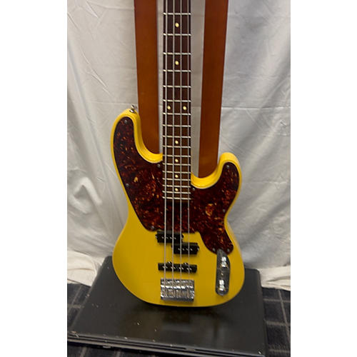 Schecter Guitar Research Used Schecter Guitar Research T Bass Yellow Electric Bass Guitar Yellow