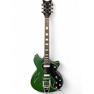 Used Schecter Guitar Research T S/H-1 Emerald Green Hollow Body Electric Guitar