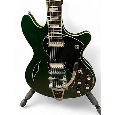 Schecter Guitar Research Used Schecter Guitar Research T S/H-1B Trans Green Hollow Body Electric Guitar