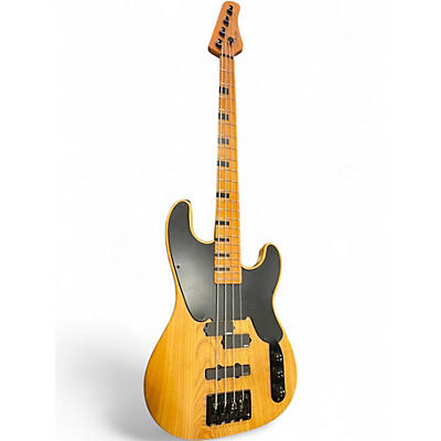Used Schecter Guitar Research T Session Satin Aged Natural Electric Bass Guitar
