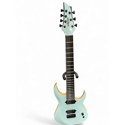 Used Schecter Guitar Research TAO 7 JOHN BROWNE SIGNATURE Blue Solid Body Electric Guitar