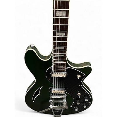 Used Schecter Guitar Research TSH1 Emerald Green Hollow Body Electric Guitar