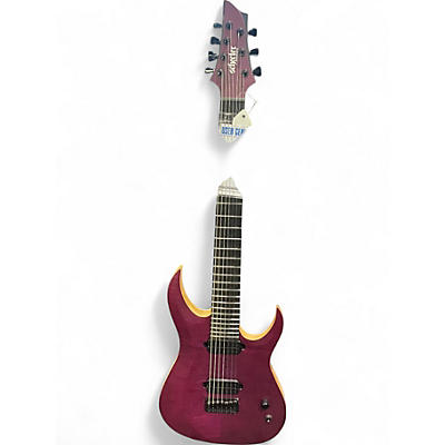Used Schecter Guitar Research Tao-7 Purple Solid Body Electric Guitar