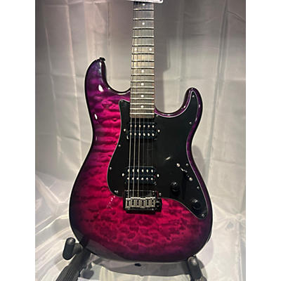 Schecter Guitar Research Used Schecter Guitar Research Traditional Pro Purple Flame Solid Body Electric Guitar