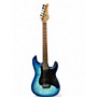 Used Schecter Guitar Research Traditional Pro Trans Blue Solid Body Electric Guitar Trans Blue