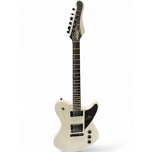 Used Schecter Guitar Research ULTRA WHITE Solid Body Electric Guitar WHITE