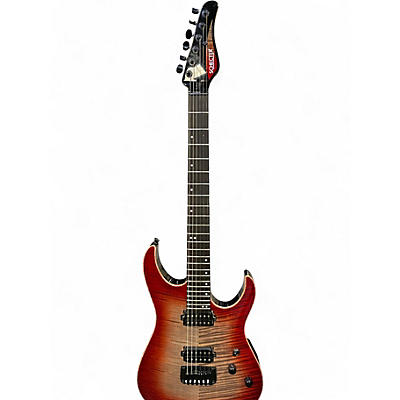 Used Schecter Guitar Research USA CUSTOM SHOP SUNSET RED STAIN BLACK BURST Solid Body Electric Guitar