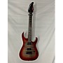 Used Schecter Guitar Research Used Schecter Guitar Research USA Custom Shop Sunset 24-6 Hipshot Electric Red Satin Black Burst Solid Body Electric Guitar Red Satin Black Burst