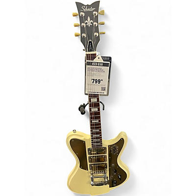 Used Schecter Guitar Research Ultra III Cream Solid Body Electric Guitar
