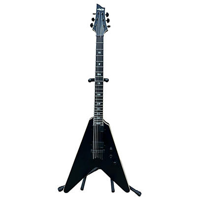 Schecter Guitar Research Used Schecter Guitar Research V-1 SLS EVIL TWIN Satin Black Solid Body Electric Guitar