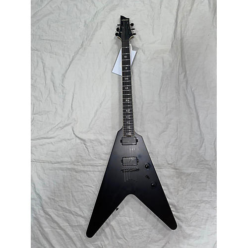 Schecter Guitar Research Used Schecter Guitar Research V-1 SLS Elite Evil Twin Matte Black Solid Body Electric Guitar Matte Black