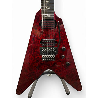 Used Schecter Guitar Research V1 apocalypse  Red reign Solid Body Electric Guitar