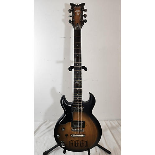 Schecter Guitar Research Used Schecter Guitar Research ZV 6661 ANSBB LH Aged Natural Satin Black Burst Solid Body Electric Guitar Aged Natural Satin Black Burst