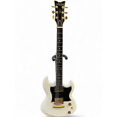 Used Schecter Guitar Research ZV-H6LLYW66D WHITE Solid Body Electric Guitar