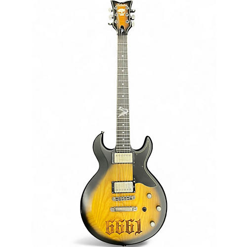 Used Schecter Guitar Research Zacky Vengeance Signature 6661 Aged Natural Satin Black Burst Solid Body Electric Guitar Aged Natural Satin Black Burst