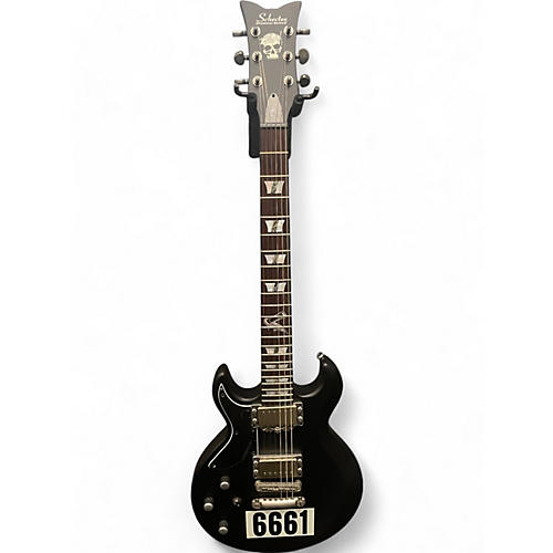 Used Schecter Guitar Research Zacky Vengeance Signature 6661 Left Handed Black Electric Guitar Black