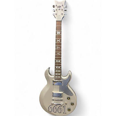 Used Schecter Guitar Research Zacky Vengeance Signature 6661 Silver Solid Body Electric Guitar