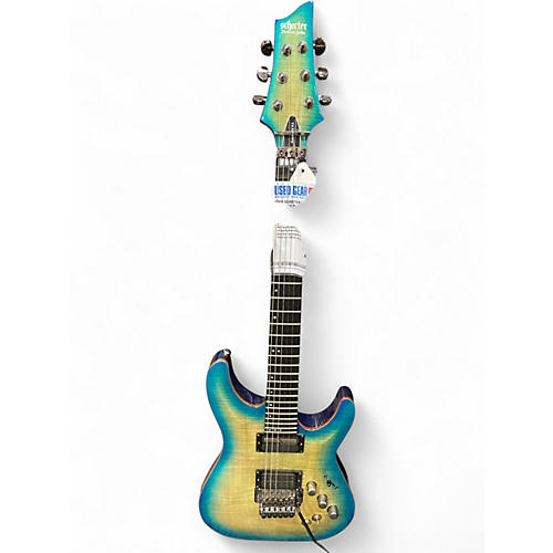 Used Schecter Guitar Research blackjack sls aqua burst Solid Body Electric Guitar aqua burst