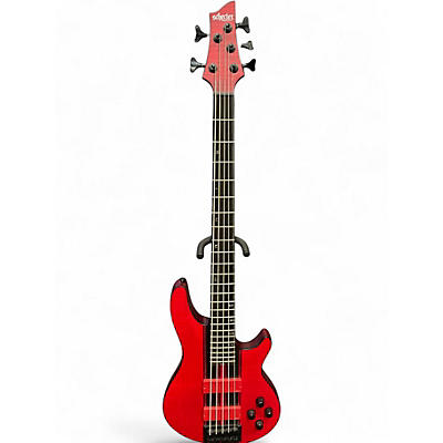 Used Schecter Guitar Research c-5 GT Red Electric Bass Guitar